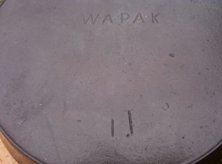 VINTAGE WAPAK 11 CAST IRON SKILLET CAMPING FRY PAN 2