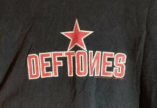 Rare Vintage Deftones 1998 Red Star Logo Long Sleeve Shirt - Large