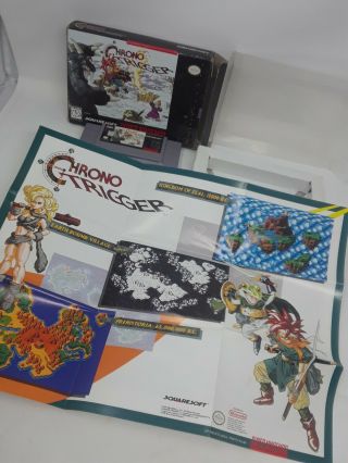 RARE Chrono Trigger (SNES 1995) w/box,  instructions,  map - -, 7