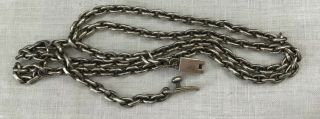 Vintage Heavy - Taxco Mexico Sterling Silver Necklace Chain 27 Inches 53.  6g