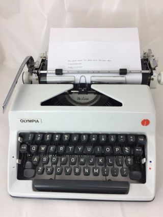 Vintage Olympia Sm 9 Deluxe Portable Typewriter 1960s Model Serial No.  052903