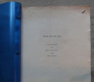 ESCAPE FROM YORK Movie Script 1981 RARE scifi prop John Carpenter signed 6