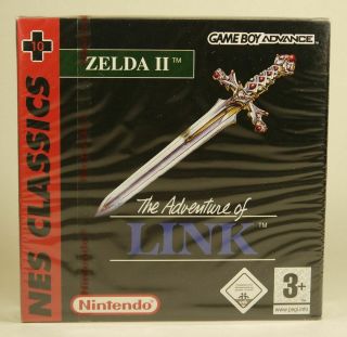 Nes Classic Zelda Ii: The Adventure Of Link (game Boy Advance) Red Strip Rare