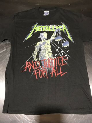 Vintage Metallica And Justice For All Tour Shirt