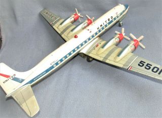 RARE UNITED AIRLINES DC - 7c MAINLINER 1950 ' s JAPAN by YONEZAWA Co.  VG / 2