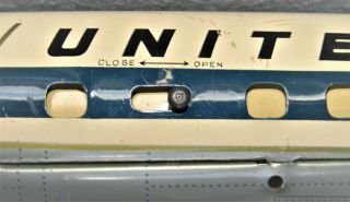 RARE UNITED AIRLINES DC - 7c MAINLINER 1950 ' s JAPAN by YONEZAWA Co.  VG / 4