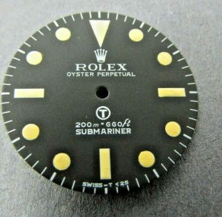 Vintage Rolex Submariner 5513 5517 Sbs Military Matte Refinished Dial