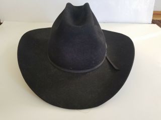 Stetson Vintage 3x Beaver Cowboy Western Hat Black Size 7 1/4