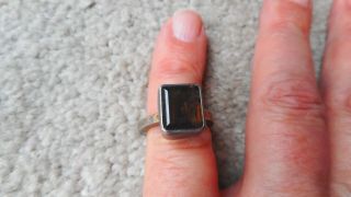 Vintage Art Sterling Silver Ring Set With A Brown Stone Kaliere Sterling K10