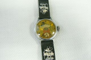 Vintage 1930 ' s Mickey Mouse Mechanical Watch Ingersoll Not 6