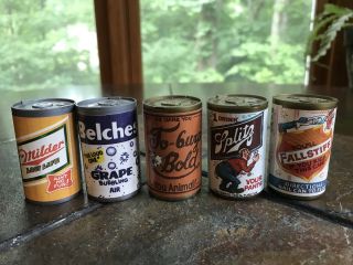 Vintage Chug - A - Can Candy Fleer Series 1 Complete Set & Display Rack 35 Total 5