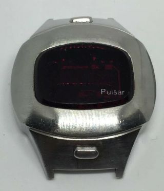 Vintage Pulsar P4 Executive Digital Led Time Computer Watch Solid Band 4 Repair 6