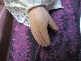 Vintage Swiss Linden Wood Carved 14 in Doll Clothing 7