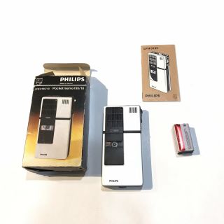 Vintage Philips Pocket Memo195/19 Lfh 0195 Recorder Mini Cassette Work
