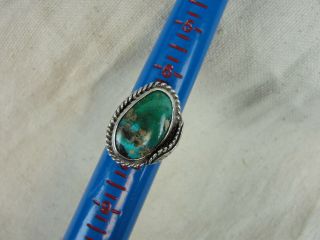 Vintage old pawn sterling silver turquoise ring size 7 6