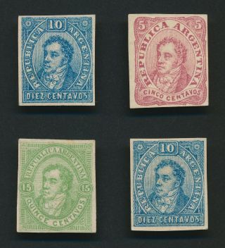 Rare Argentina Stamps 1863 1864 Rivadavia Unadopted Design,  Inc 15c Mog,  Vf