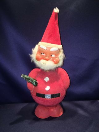 Vintage Bobble Head Santa Claus Paper Mache Candy Container 13 " Western Germany