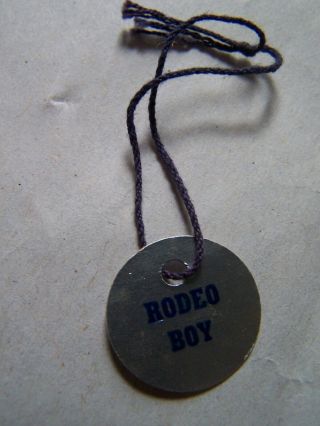 VINTAGE VOGUE GINNY DOLL 1952 HANG TAG,  RODEO BOY, 3