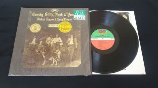 Crosby Stills Nash & Young Deja Vu Lp - Rare 1970 1st Pressing In Shrink -