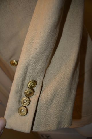 Ralph Lauren Linen Gold Polo 41R M Suit Jacket Sport Coat USA UNION VTG 70s 80s 4