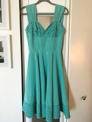 Nwt Aqua Blue Trashy Diva Candice Gwinn Dress - Size 4 - Vintage Rockabilly Dress