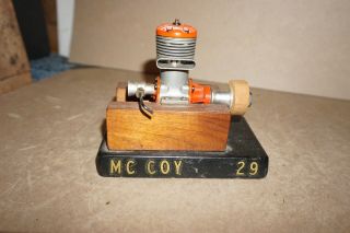 Vintage Mccoy 29 Red Head Rc Remote Control Airplane Model Toy Engine Motor