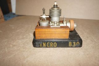 Vintage Syncro B30 Rc Remote Control Airplane Model Toy Engine Motor B - 30