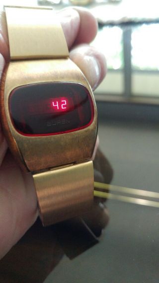 Buren Vintage digital Led Watch chunky 3