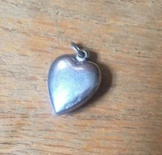Vintage Sterling Silver Heart Charm Pendant I Love You Spinning Arrow Necklace 4