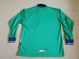 Vintage Reebok Liverpool Green Carlsberg Away Long Sleeve Shirt 99 - 00 Medium 5
