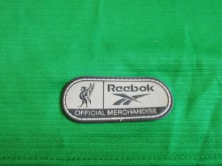Vintage Reebok Liverpool Green Carlsberg Away Long Sleeve Shirt 99 - 00 Medium 6