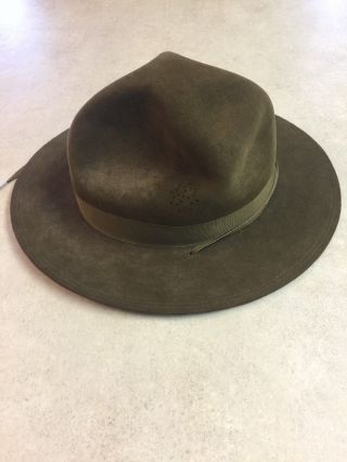 Vintage 1940s Stetson BOY SCOUTS OF AMERICA Felt Hat Size 6 7/6” 5