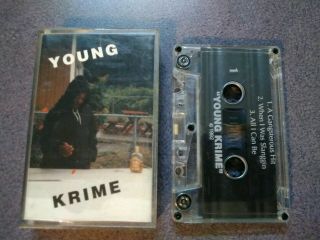 " Young Krime " - S/t Cassette Ep Ultra Rare Oop Tacoma,  Wa G - Funk Rap Tape 1992