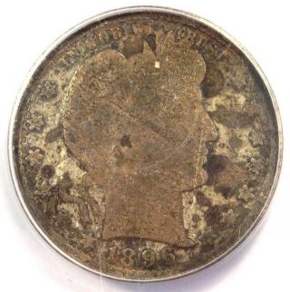 1896 - S Barber Quarter 25c - Anacs Fair 2 Details - Rare Key Date Certified Coin