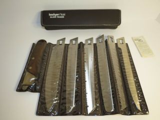 Kershaw / Kai Blade Trader Knife Set With 6 Blades Handle & Case 1099 Vintage