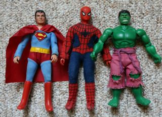 Superman,  Hulk,  Spiderman Vintage 1970 