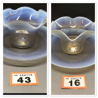 2 X Vintage Murano Glass Finger Bowls And Underplates
