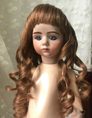 Reserved Vintage Nos Human Hair Doll Wig Brown Very Long Curls