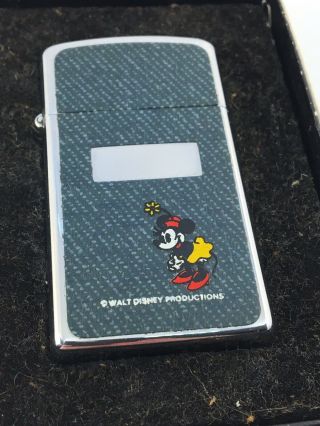 1980 Walt Disney Productions - Minnie Mouse Denim Slim Rare Htf W/ Box Mickey