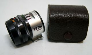 Petri Hot Shoe Mount Exposure Light Meter With Case Vintage 35mm Slr Film Camera