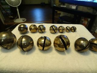 Sleigh Bells/antique/vintage/wb/hb/13 Bells/east Hampton Ct