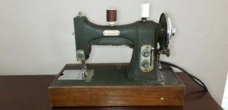 White Rotary Series 77 Sewing Machine Vintage With Case And Pedal.  It