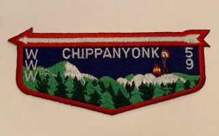 Order Of The Arrow Chippanyonk Lodge 59 S1a Rare First Flap