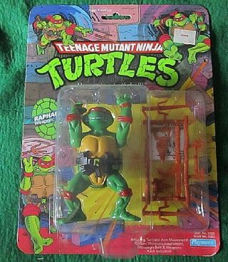 Vintage Teenage Mutant Ninja Turtles Playmates Raphael 10 Bk Fan Club Moc 1988