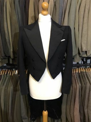 Wt5 Vintage 1930’s Bespoke White Tie Tailcoat Tails Size 38