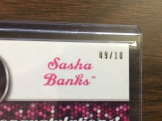 RARE WWE Sasha Banks 2016 Topps Divas Autographed Kiss Card 09/10 3