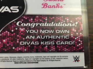 RARE WWE Sasha Banks 2016 Topps Divas Autographed Kiss Card 09/10 4