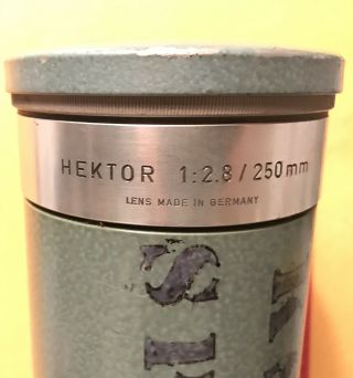 Vintage Leitz Wetzlar Germany Hektor 1:2.  8/250mm Lens Prada 2