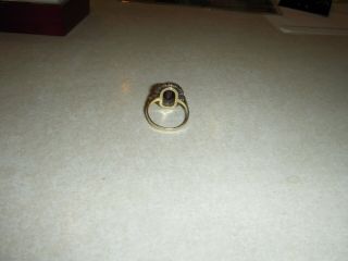 Antique Rose Cut Bohemian Garnet Ring in Gilded 900 Silver 4