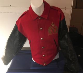 Vintage,  Nwmp Leather & Melton North West Mounted Police Commemerative Jacket.